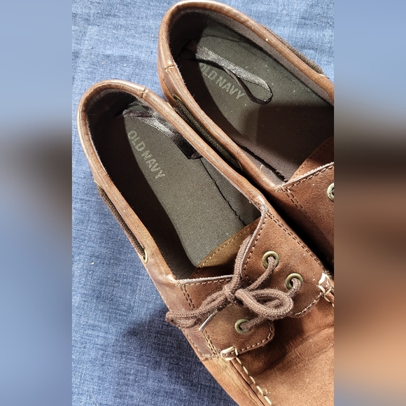 Old Navy classic brown suede loafer tie shoes - Picture 7 of 8